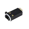 Waterproof female PCB 3.5mm 5 pin headphone jack