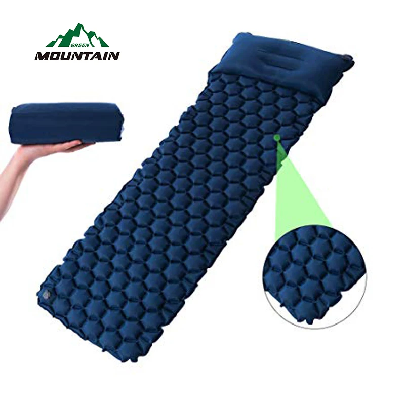 

Ultralight Inflatable Air Sleeping Pad Lightweight Nylon+TPU Coated Camping Mat/Mattress folding Sleeping Pad with pillow, Customised