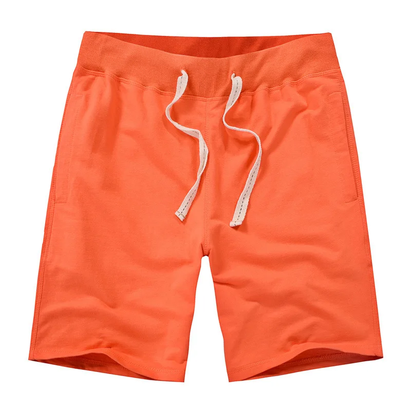 

OEM apparel orange cotton fleece sweat shorts blank cotton shorts sweatpants men's shorts, Stock color /custom color
