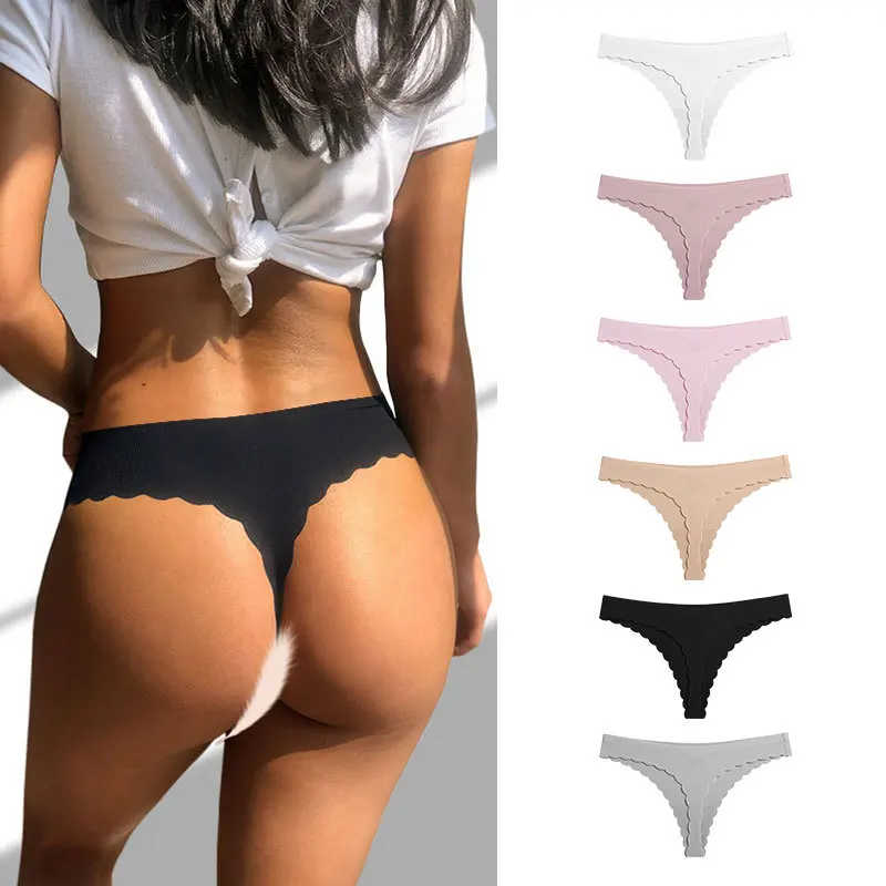 

Japanese Womens Ice Silk Seamless Smooth Ladies Sexy Thong Underwear Back Leopard Printing On Elastic For Laser Cut Panties, Black,white,skin tone