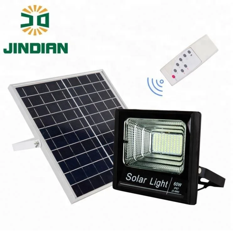 Jindian Hot sale remote flood light solar rechargeable led floodlight