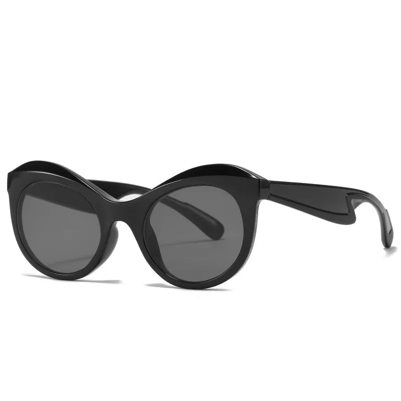 

Shades Women Trendy Designer Retro Womens Cat Eye Round Sunglasses