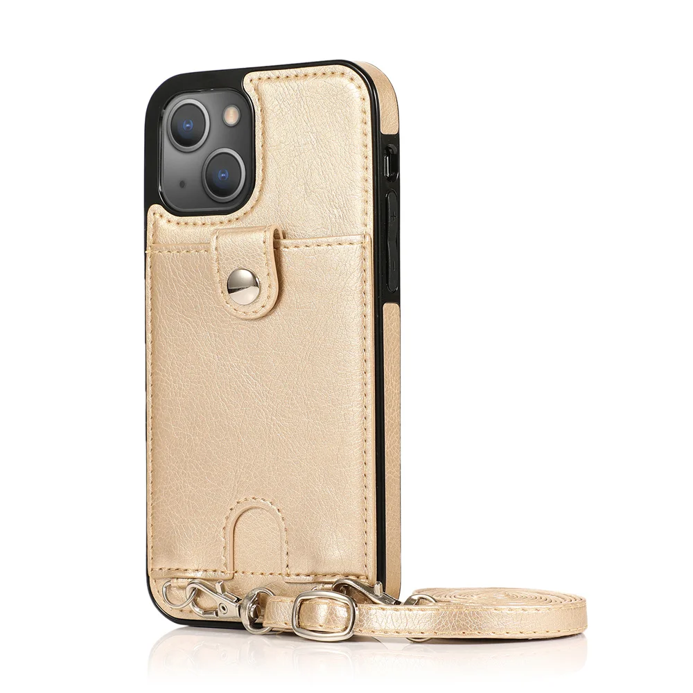 

Leather Phone Cases with Straps for iPhone 13 Pro max Phone Case Leather Wallet Case