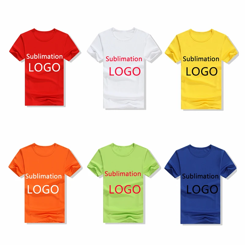 

Wholesale High quality Short sleeve Custom logo White sublimation blanks shirts For Marathon sports