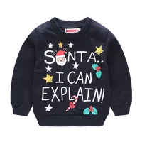 

Wholesale Fashion Colorful Boys' Girls' Outdoor Printed Merry Christmas Sweatshirt Tops Kid Hood