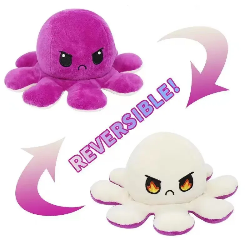 

New Arrival Factory Supply Custom Plush Toy Stuffed Animals Toys Octopus Flip Reversible Plush Octopus Pillow OEM Available