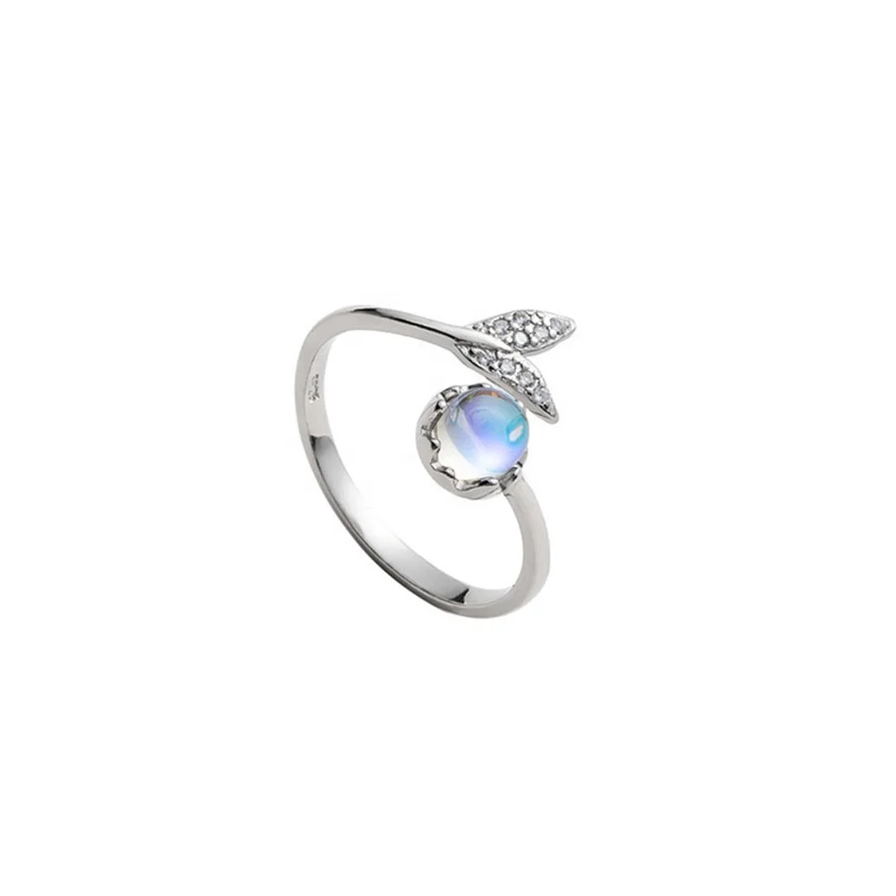 

Rainbow Stackable Solid Fishing 925 Sterling Silver Blue Ruby Stone Ring