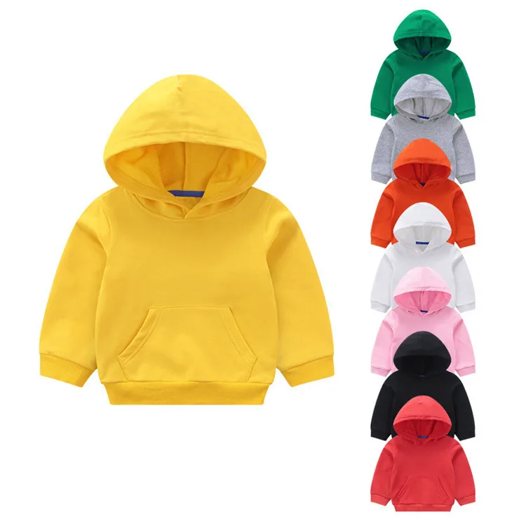 

280gsm Cotton Blend french terry Unisex Children Boys Girls Kids Plain Blank Kid oem logo custom Pullover Hoodies Hoodie