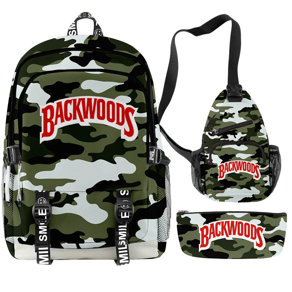

New 3PCs backwoods cigar Backpack smell proof cool fashion high quality Trendy Shoulder Bag Outdoor Sports Bag