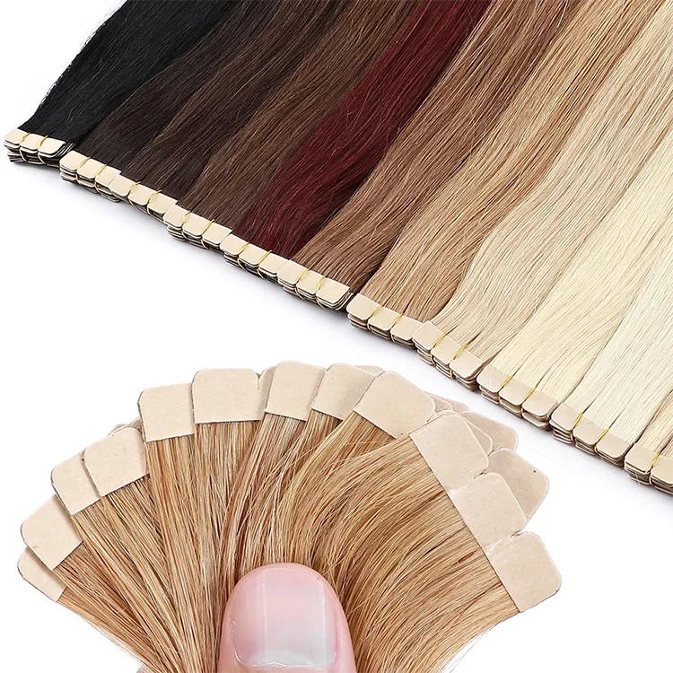 

Best Tape in Hair Extensions 100% Human Hair 26 Inch Double Drawn Piano Color Ombre Silky Straight Tape in Extensions Wholesale