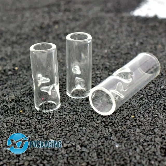 Custom Clear Round Glass Blunt Tip For Preroll 8mm 11mm Black Glass Filter Cigar Tips Smoking