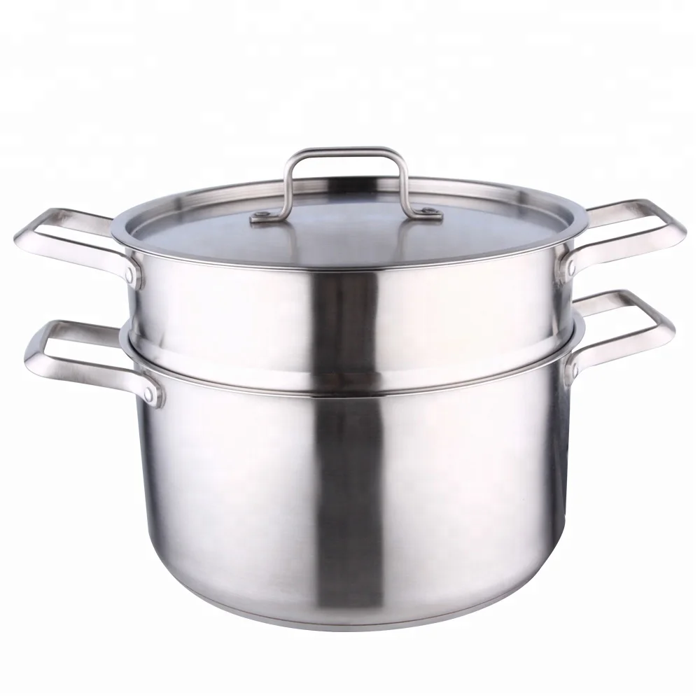 

stainless steel food steamer 2 layer cookware steam pot cooking steamer for cook, Natural