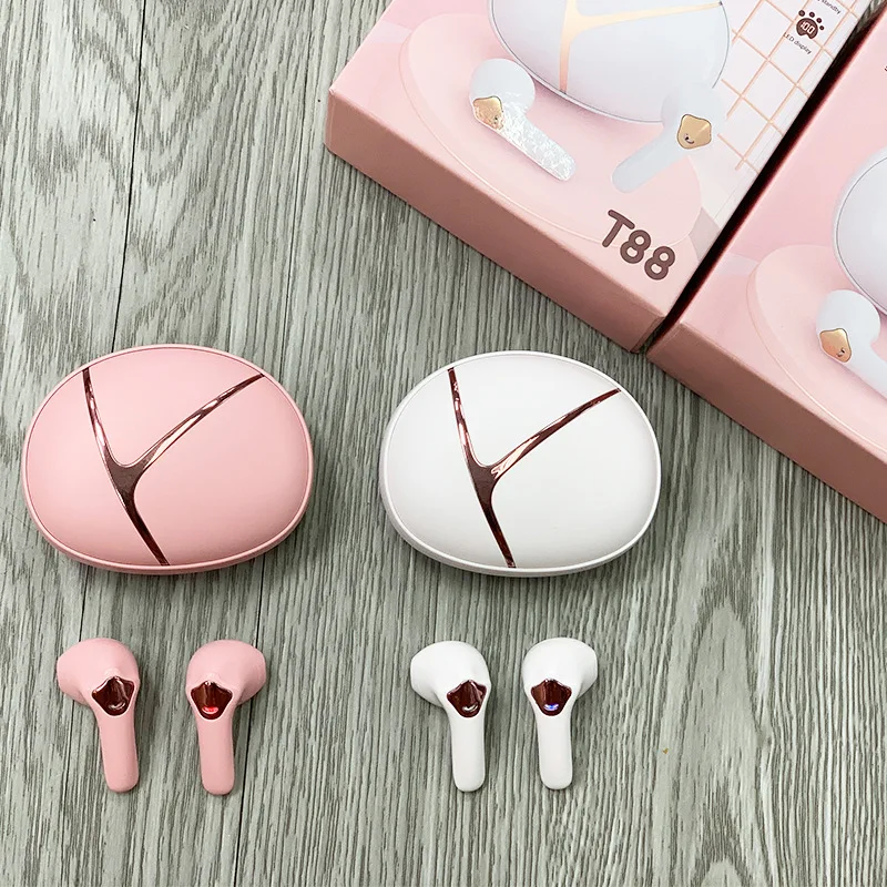 

2021 Top Best Seller Ture Wireless Headphone Audifonos Waterproof Earphone Auriculares TWS Earphone Earbuds, Pink/white