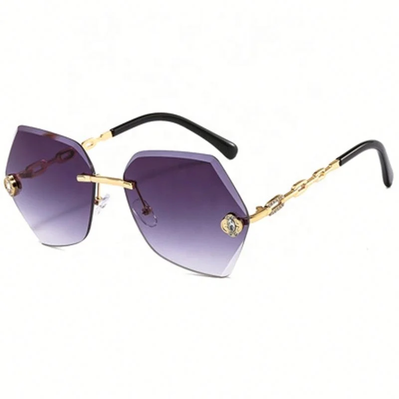 

Jhsport New Retro Rimless Diamond Gradient Sunglasses, 6 colors
