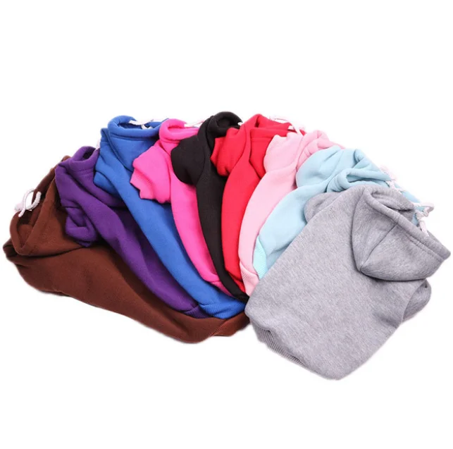 

Dog hooded sweat shirts blank 2021 dog clothes spring warm cat apparel