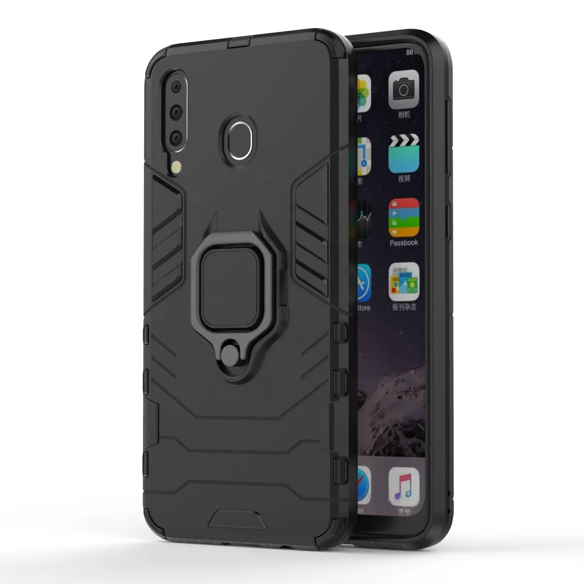 

Hottest Back Holder Armor Protector Shockproof Cell Phone Case Official Man Shield Camouflage Phone Case for iphone 12 pro, Black/blue/light pink