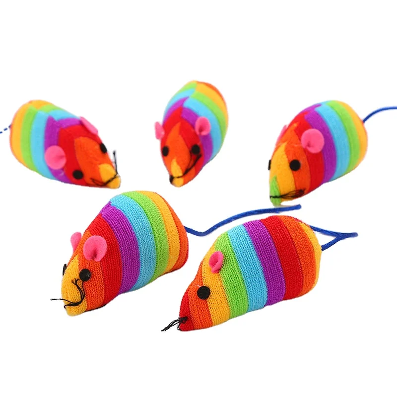 

Wholesale Rainbow Color Mouse Toy Pet Toy