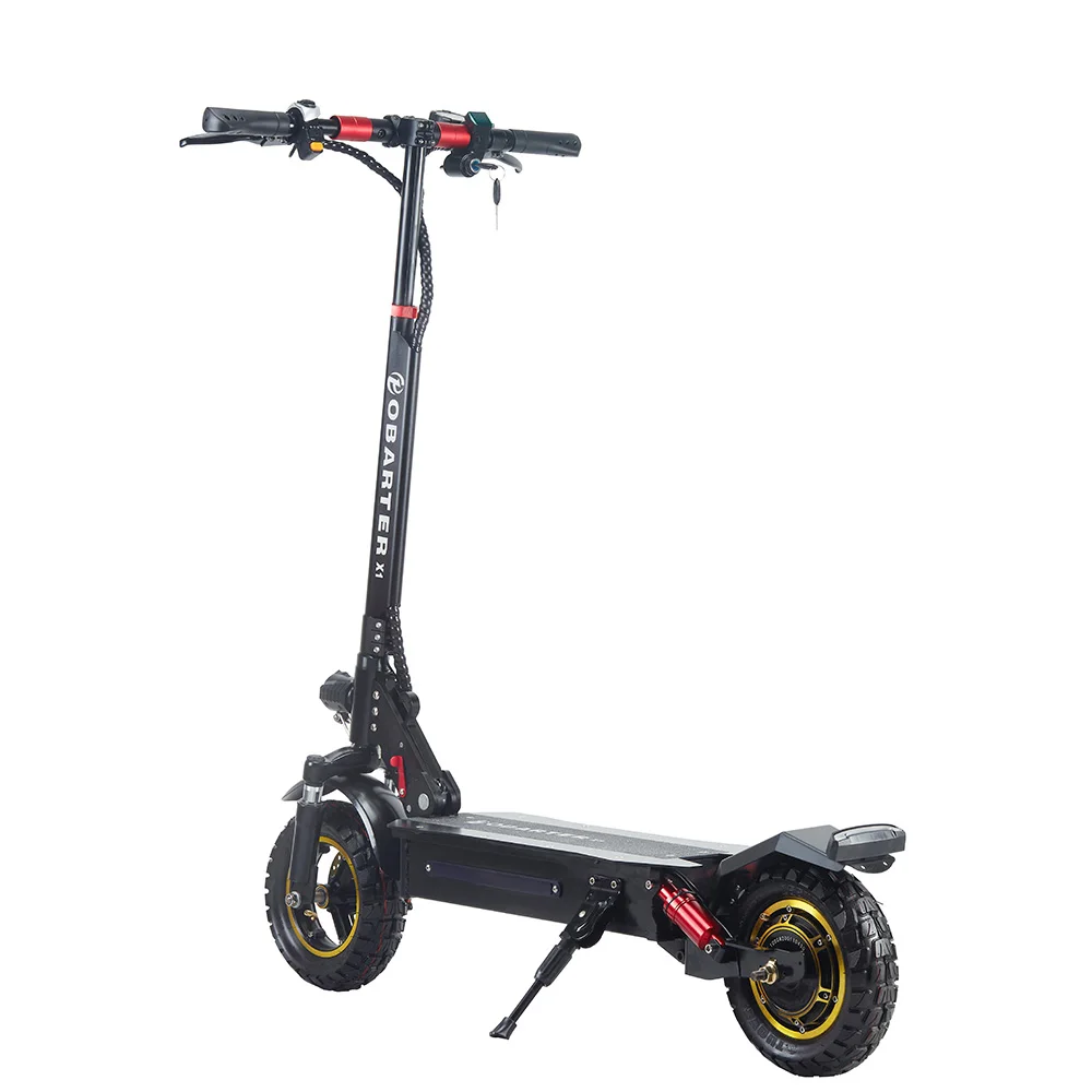 

EU Poland Warehouse E-scooter 1000W Folding Electric Scooters Adults, Black and red details