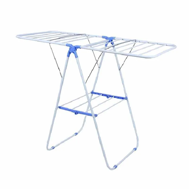 Folding Butterfly Shape Clothes Drying Rack Outdoor Adjustable Metal