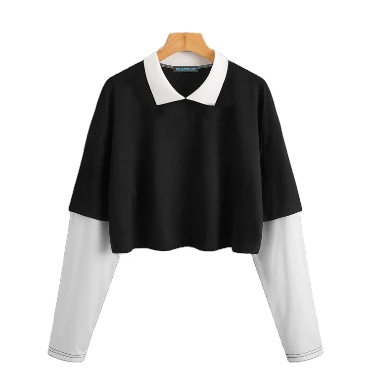 

Short Clothing Length Casual Style Workout Tshirt Top Women Long Sleeves