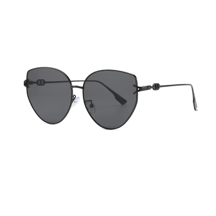 

9105 Fashion round frame ocean sunglasses trend men's and women's metal sunglasses Circular trimming of lens