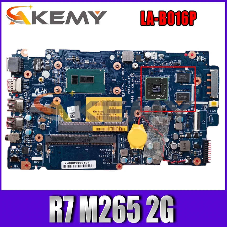 

ZAVC1 LA-B016P FOR DELL 5548 5448 5543 5443 Laptop Motherboard CN-0MP9KH 0C2Y1X R7 M265 2G 100% tested ok