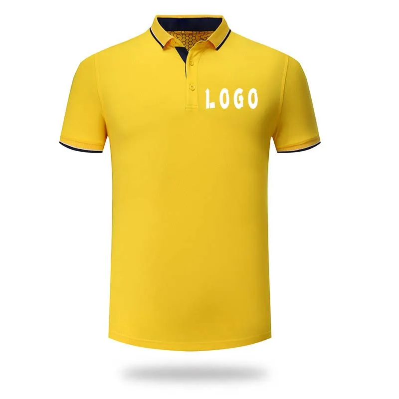 

Cotton Top Quality Summer New Men's Polos Shirts Solid Color Short Sleeve Polos Business Golf Male Tops, Customized color