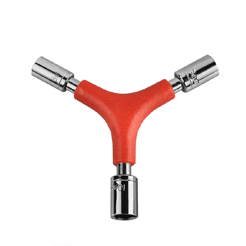 

RTS Mountain Bike Bicycle Tool Fitting 3 Fork Socket Hex Wrench Y-shaped Socket Wrench 8/9/10MM Bicycle Repair Tool, As pictures or customized