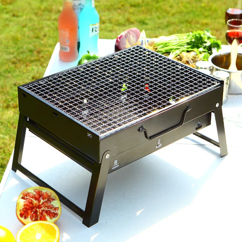 Folding portable charcoal BBQ for outdoor smoker Durable Mini Foldable barbeque grill