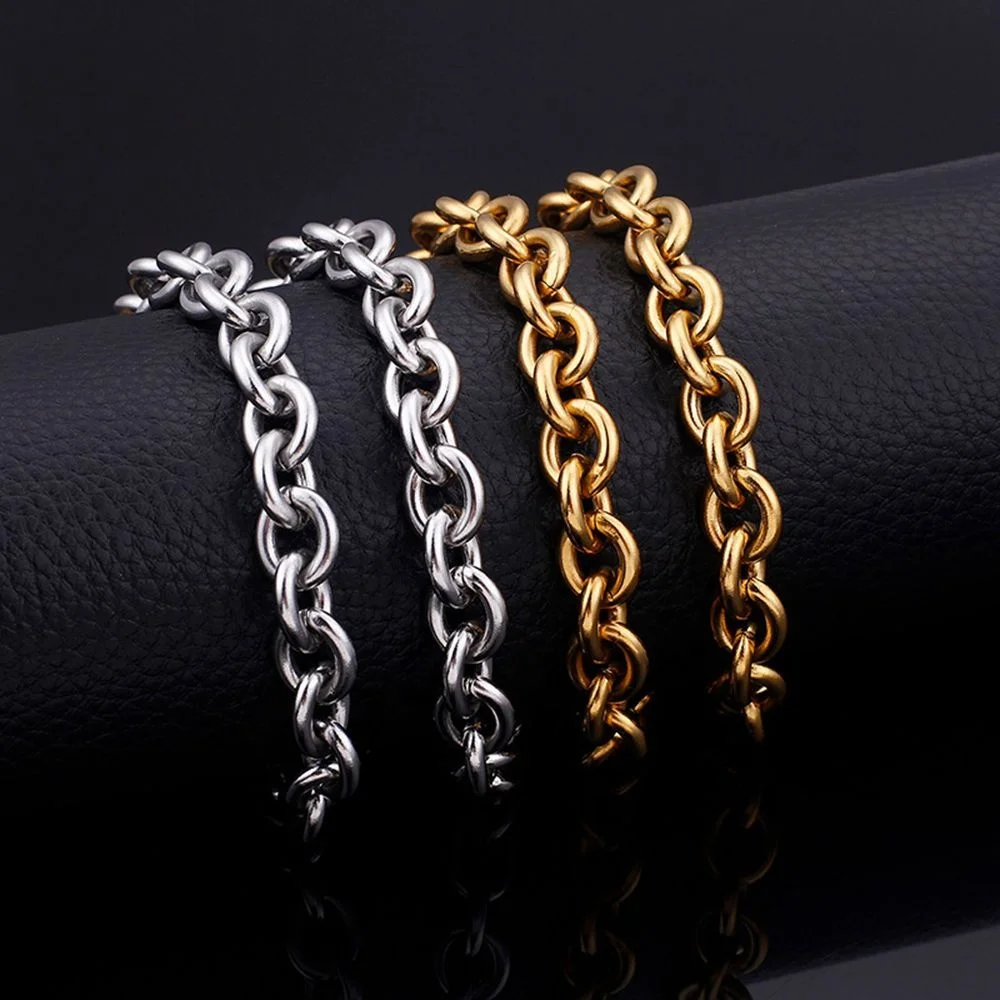 

High quality Gold Plated Stainless Steel Jewelry link Cable Chain Necklace