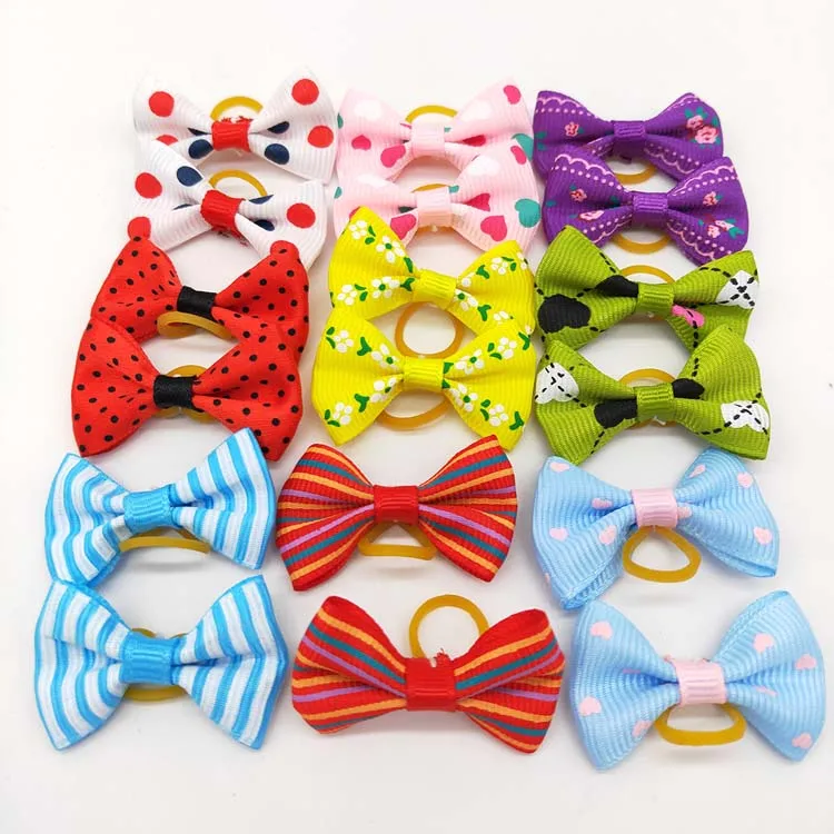 
Wholesale Colorful Pet Dog and Cat Accessories Random Dog Hair Bows 