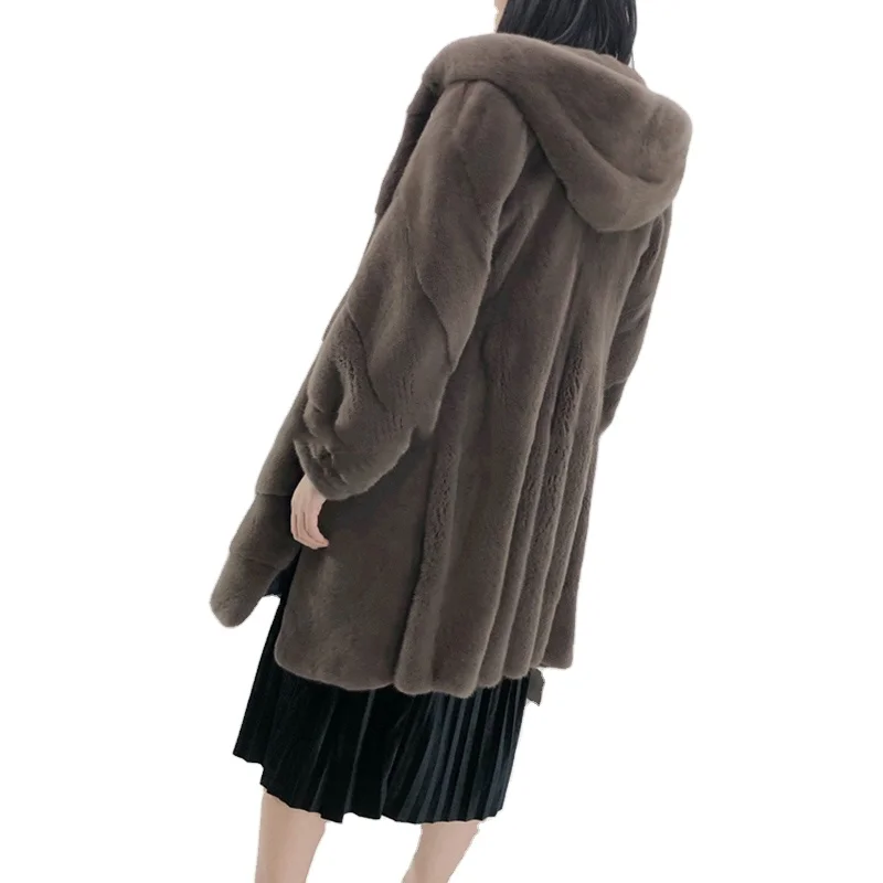 

Star Clothing New Fur Coat Lady Mink Pullover Woman Long Mink Fur Coat Lady Mink Pullover, As image