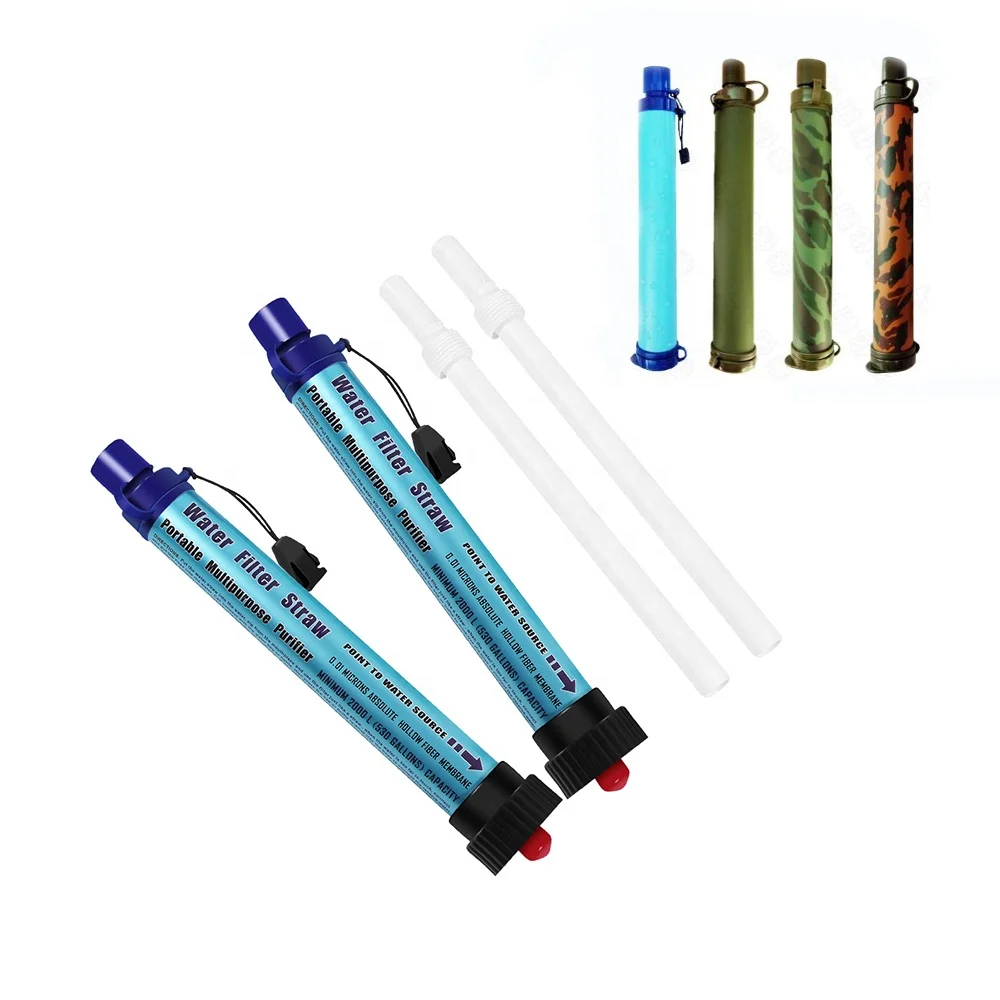 

Outdoor Water Filter Straw, Emergency Survival Water Purifier ,Camping Portable Life Water Filter Straw