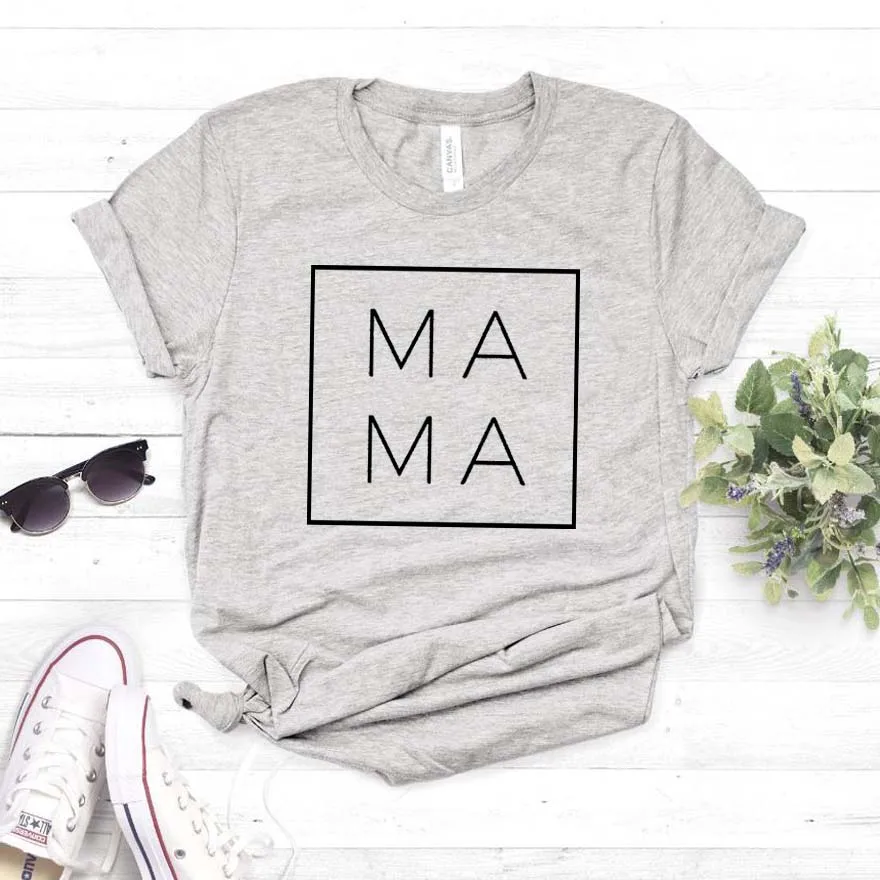 

Mama Square Women tshirt Cotton Casual Funny t shirt Gift For Lady Yong Girl Top Tee 6 Color Drop Ship