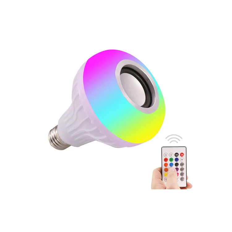 2020 hot sale Bluetooth Music Bulb RGB-Color Changing LED Light Speaker B22/E27 Bulb With Built-in Bluetooth Speaker