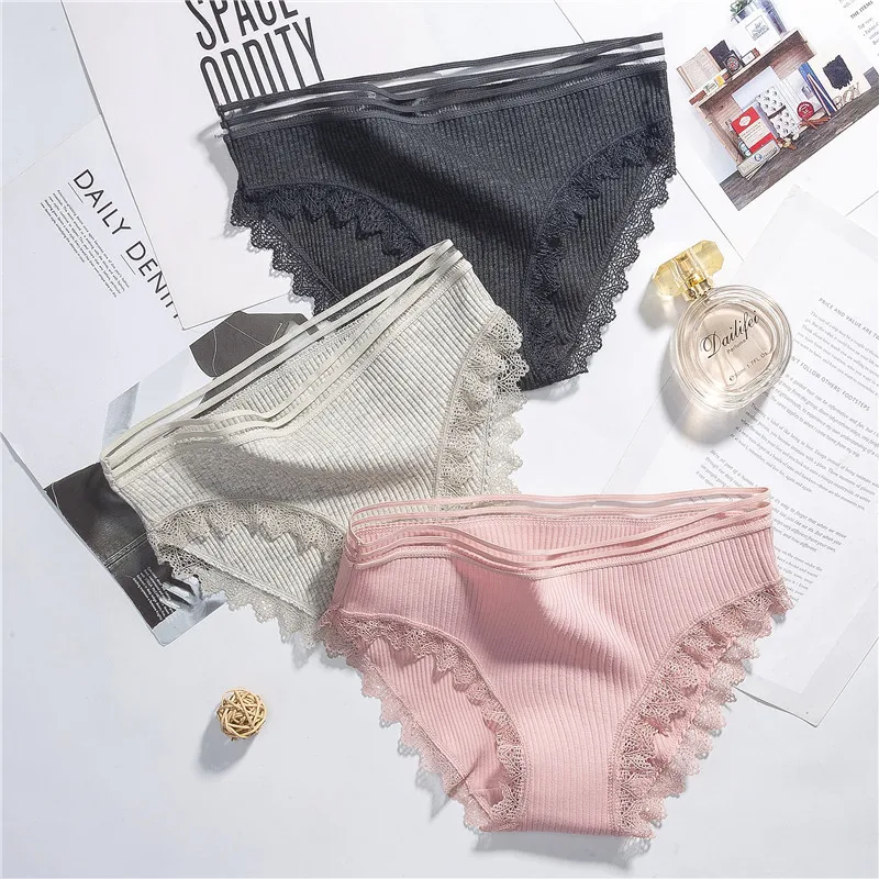 

Wholesale Girl underwear women ultra thin breathable Lace Bow briefs Sexy Panties Women, Optional