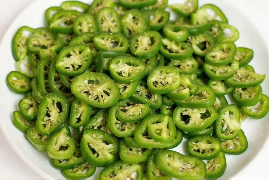 Jar filled with dried jalapeno peppers