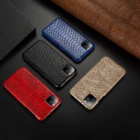 

Luxury hard snake skin leather phone case for iphone 11 pro case