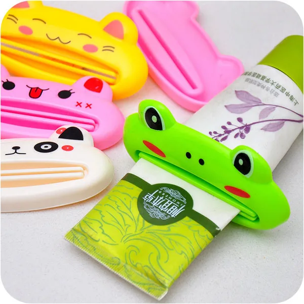 

Dropshipping 5 PCS In A Set Cute Animal Multifunction Kids Plastic Tube Dispenser Toothpaste Squeezer