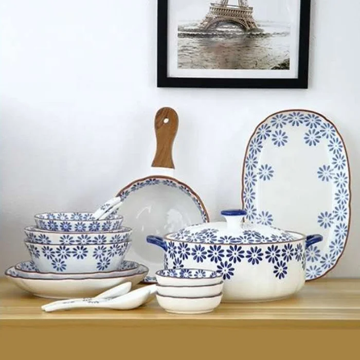 

Amazon Japan Style Ceramic Daisy Cherry Pattern Soup Bowl Salad Dessert Dinner Plate Dinnerware Sets, Customized color