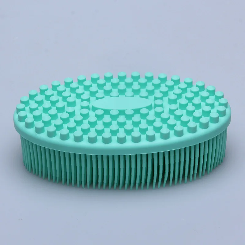 

Factory wholesale new two-in-one bath shampoo brush silicone bath and shower brush, Yellow, green, blue, pink