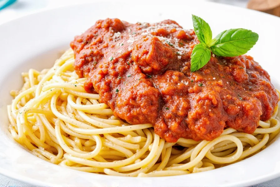 Close-up of Spaghetti Sauce