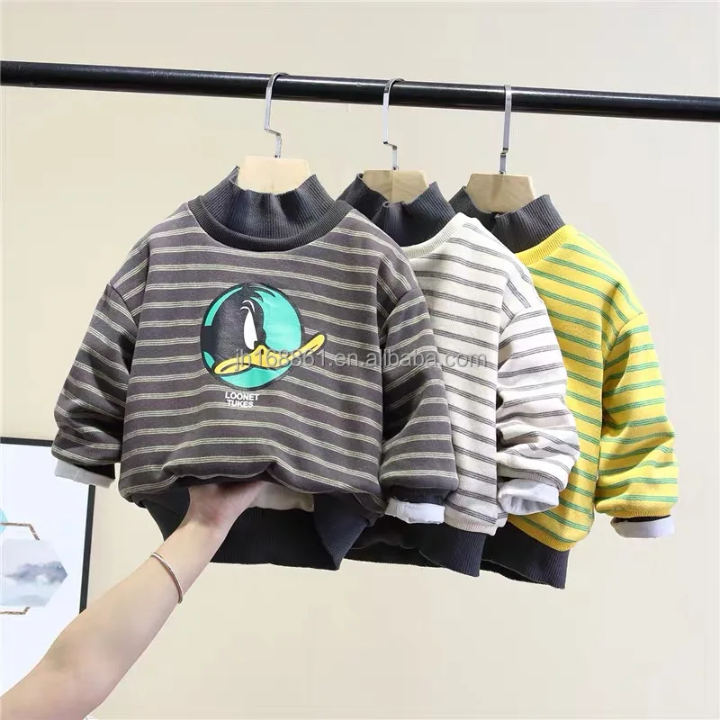 

Wholesale high quality lovely pullovers hoodies striped long sleeve sweatshirts Breathable children's sweatshirts, Customized color