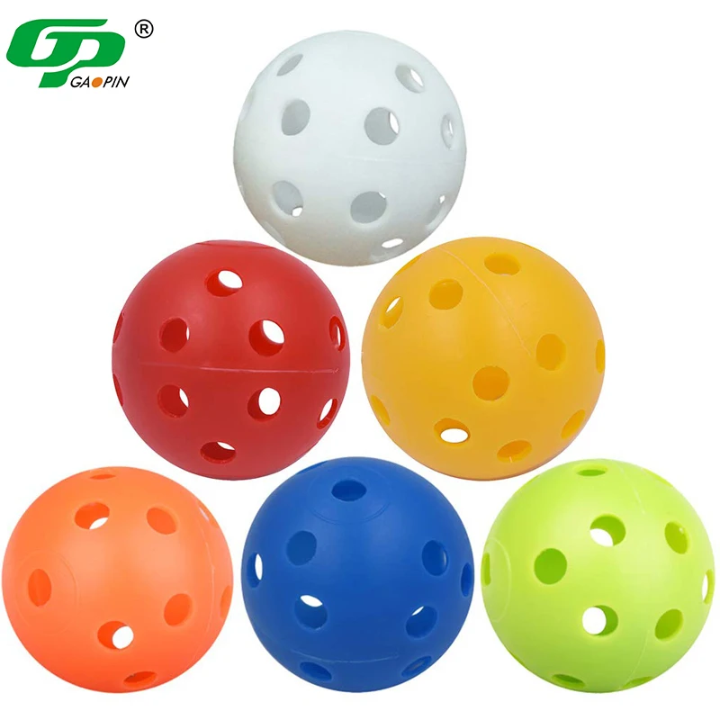 

Custom Yellow Plastic Airflow Hollow Golf Practice Training Multi Golf Balls Driving Range Golf Ball