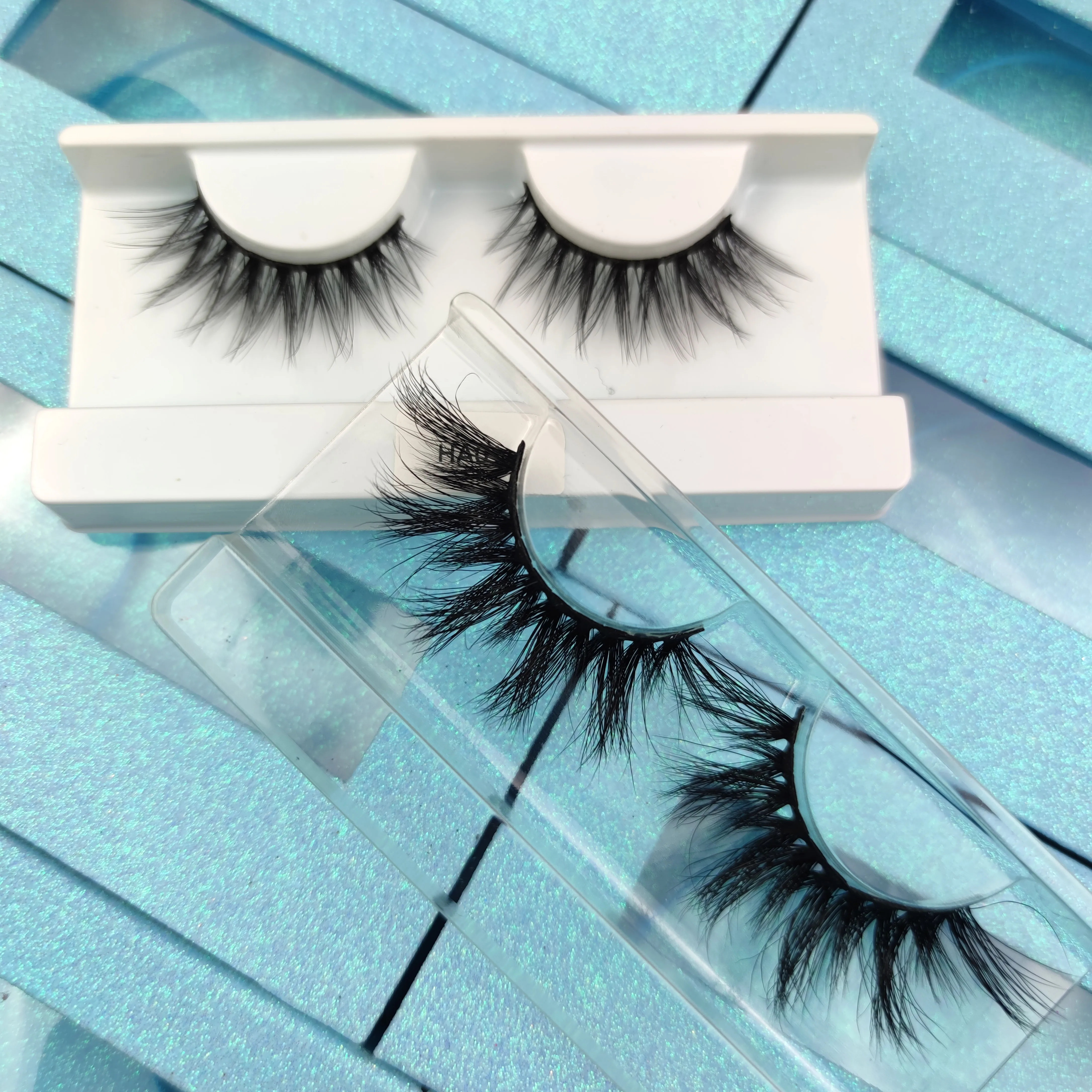 

Private Label Package Box Qingdao Heyme Best Selling 3D Lashes 5D Mink Eyelash 6D Eyelashes, Natural black