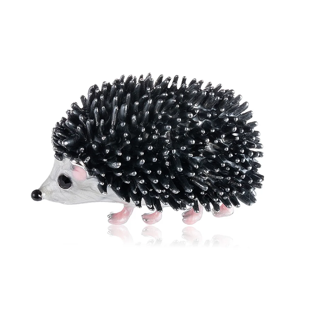 

Cute Silver Color Hedgehog Brooches Kawaii Alloy Hedgehog Animal Suits Sweater Dress Hat Brooch Pins Scarf Buckle