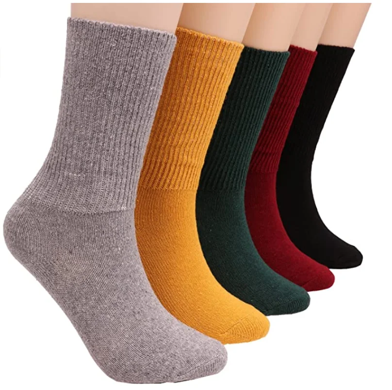 

korean fashion laids slouch sock soft women calcetin solid color long heavy socks woman boot slouch socks for women