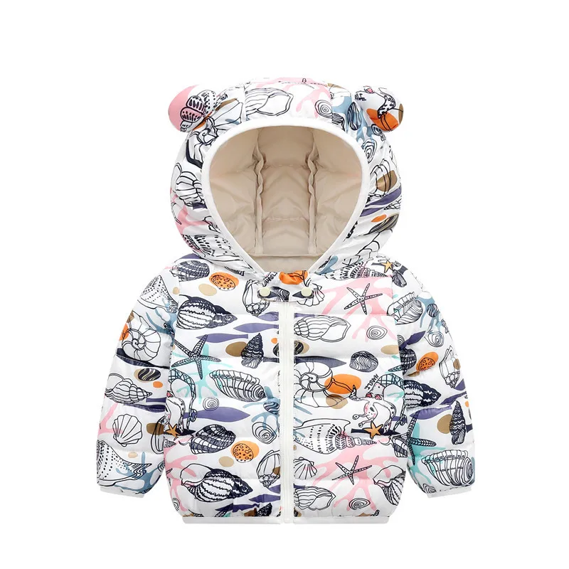 

baby boys jacket kids boys Light down coats with ear hoodie spring girl clothes infant clothing children's jackets, Picture