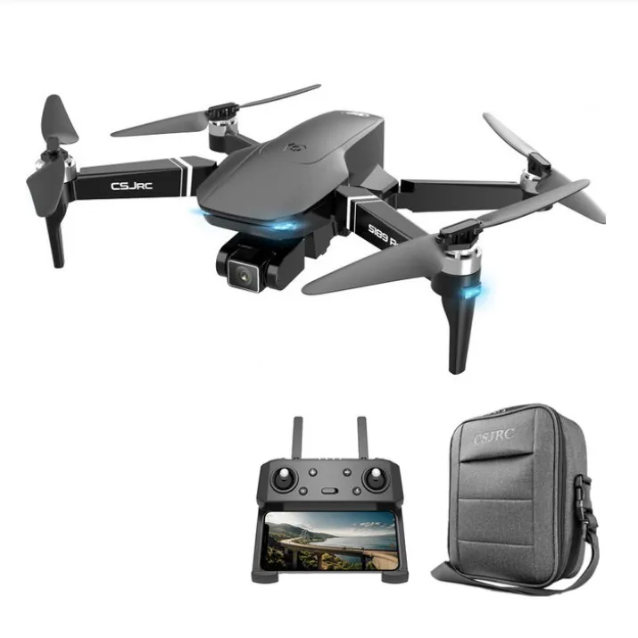 

2020 CSJ RC S189 Pro Drone with 4K/6K Dual Camera 5G Wifi 25Mins 1KM Optical Flow Positioning Brushless Motor GPS Drone, Black