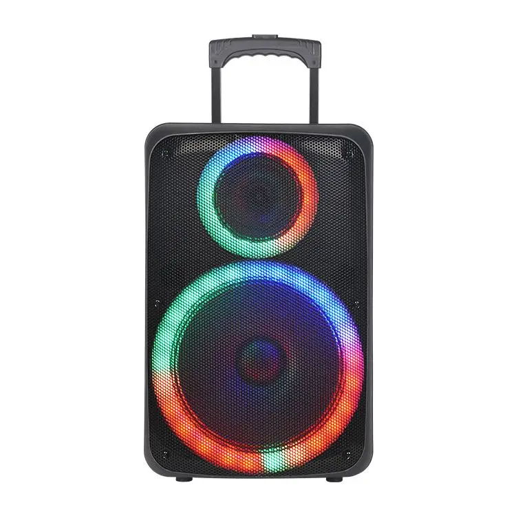 

Latest Parlantes 12inch Speaker trolley sound With Wireless Microphone, Black